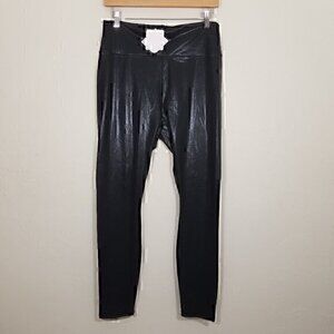 NWT Fabletics‎ High-Waisted Black Fog Foil Legging Black Size XL